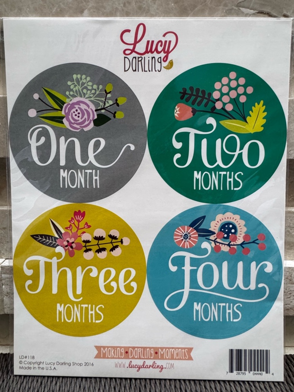 Little Artist Lover Monthly Stickers LUCY DARLING